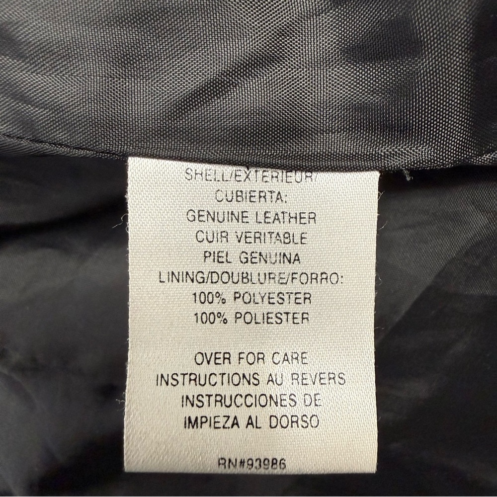 Petite Sophisticate Black Leather Button-Front Jacket - Picture 5 of 5